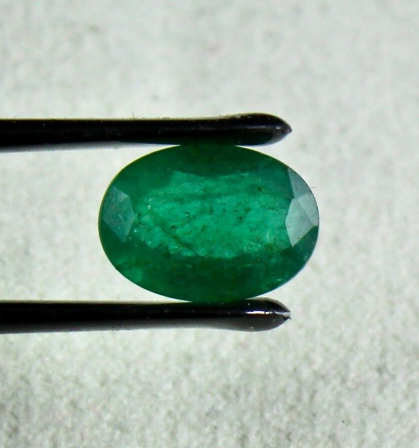 Certified Natural Untreated Zambia Emerald 10x7mm Oval 2.10 Ct Ring Pendant