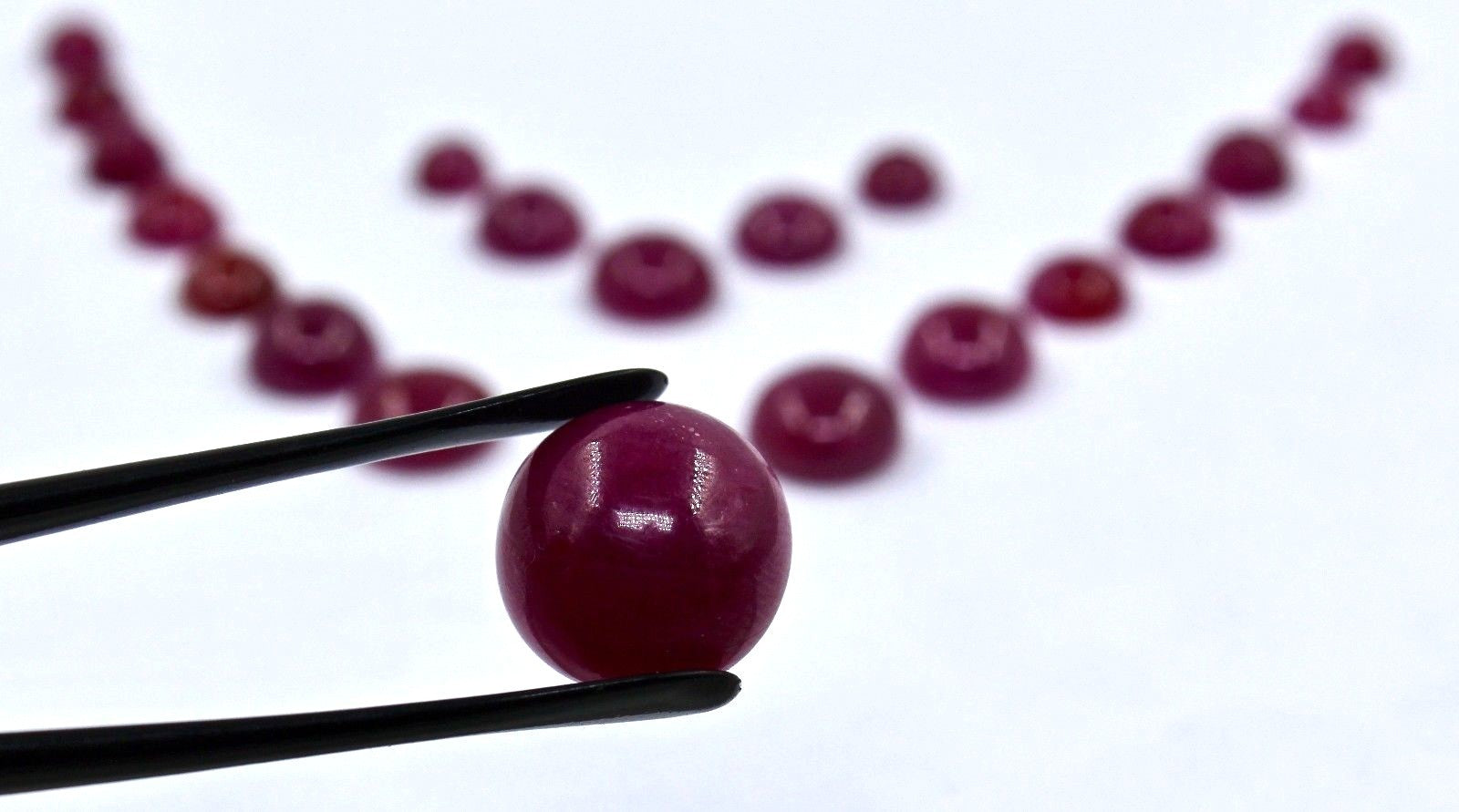 Natural Ruby 113.30 Ct Round Cabochon Loose Gemstone Set