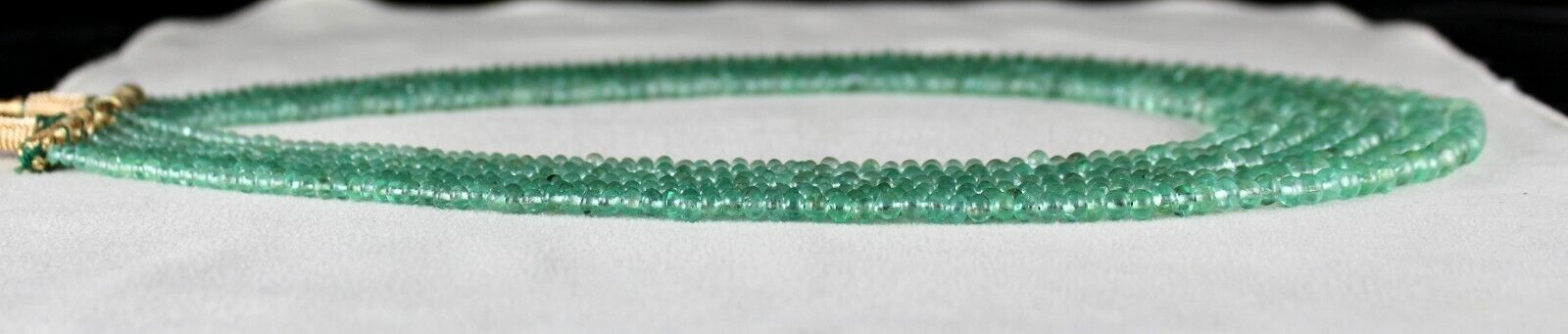 ANTIQUE NATURAL COLOMBIAN EMERALD BEADS ROUND 7 LINE 497 CARAT GEMSTONE NECKLACE