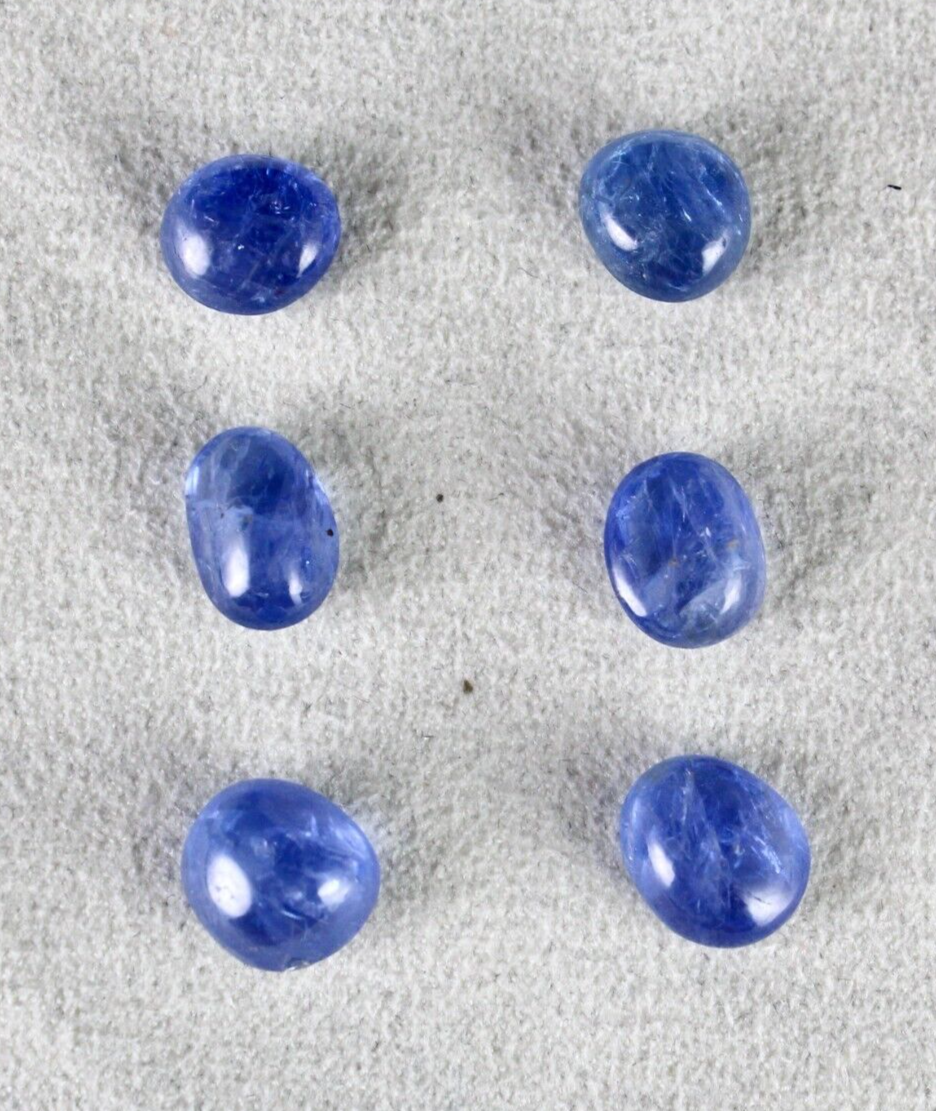 NATURAL BURMESE BLUE SAPPHIRE 21.30 CTS OVAL CABOCHON GEMSTONE PAIR FOR EARRING