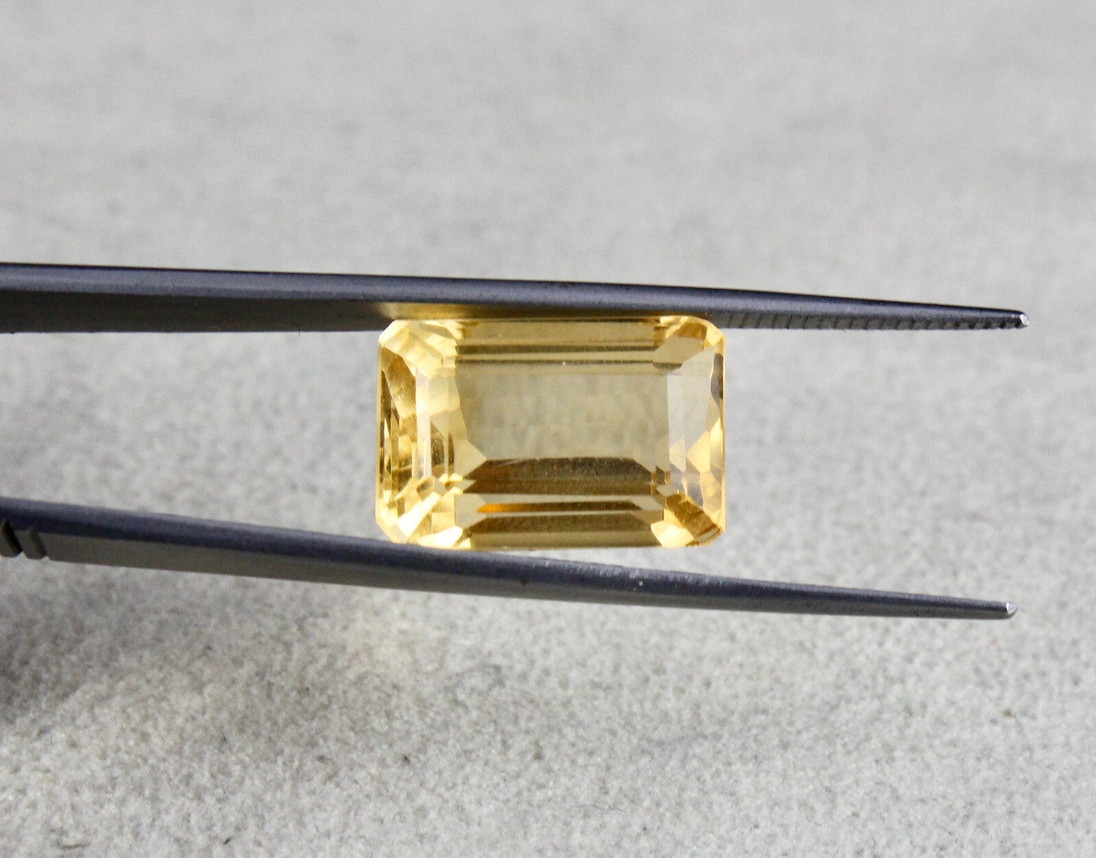 Natural Yellow Citrine 19.19ct Octagon Cut 18x12mm Gemstone Pendant Ring