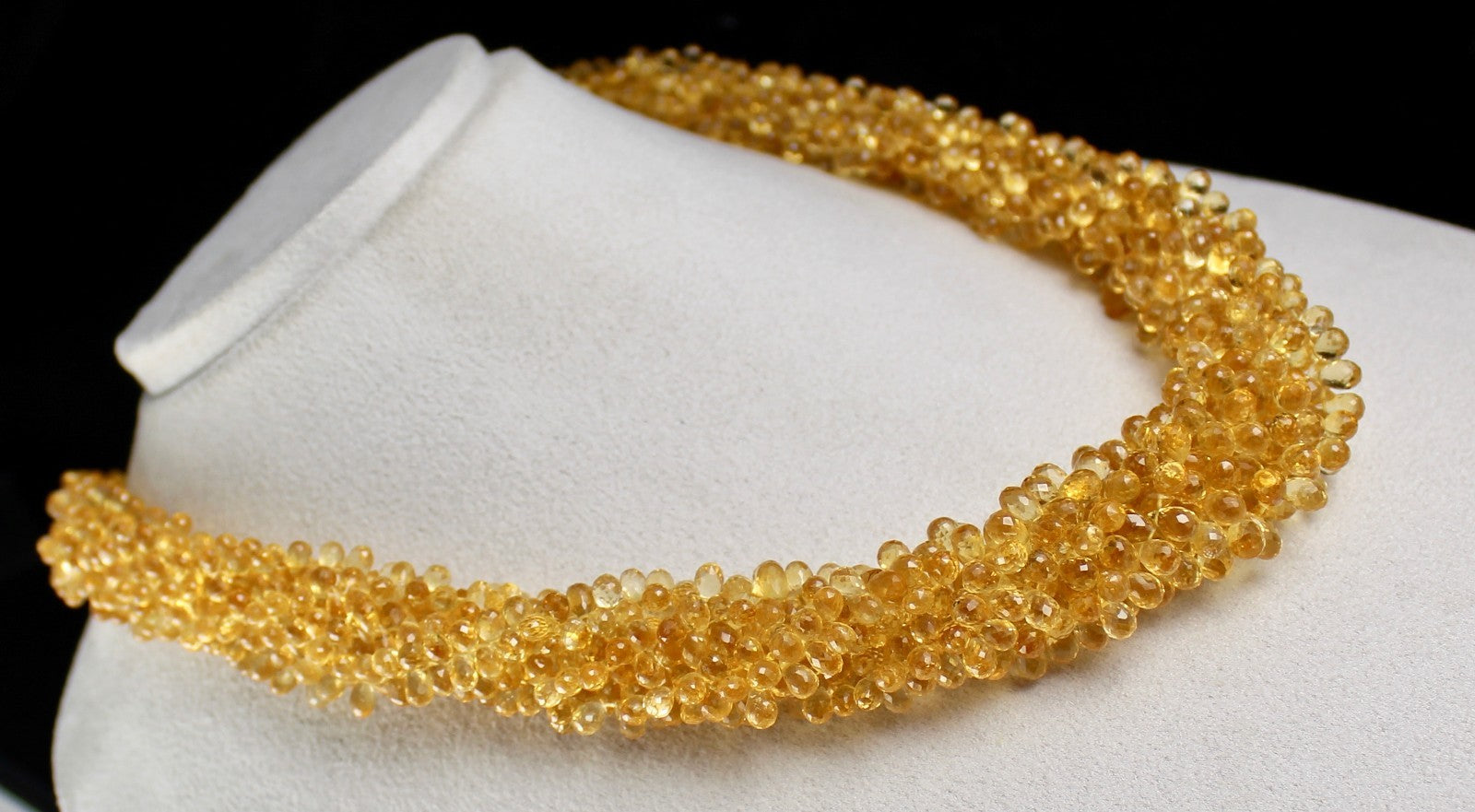 Certified Natural Citrine 1011 Ct Teardrop Sterling Silver Necklace For Women