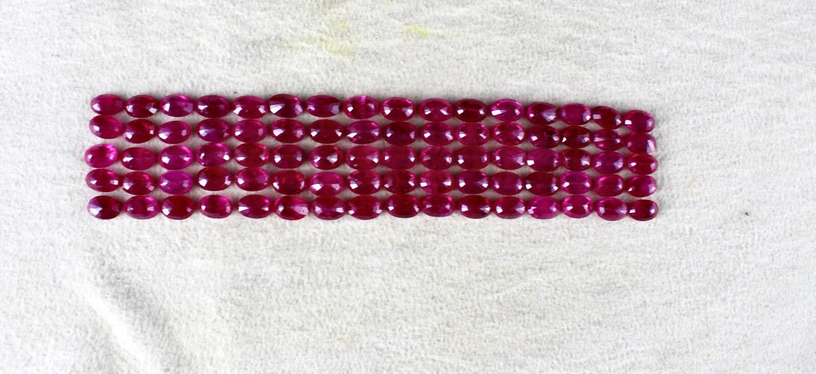 Certified Natural Heated Burma Ruby 46.30 Ct Oval Cut 80 Pc Gemstone Bracelet