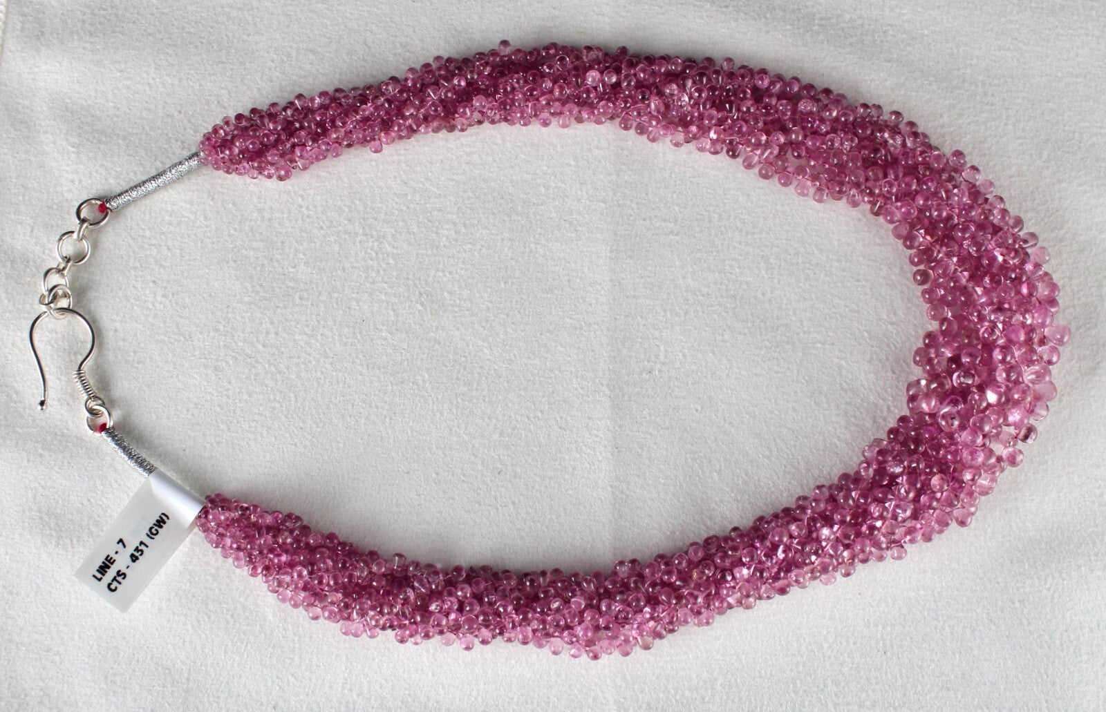 Certified Natural Tourmaline Rubellite Teardrop 431 Ct Gemstone Necklace