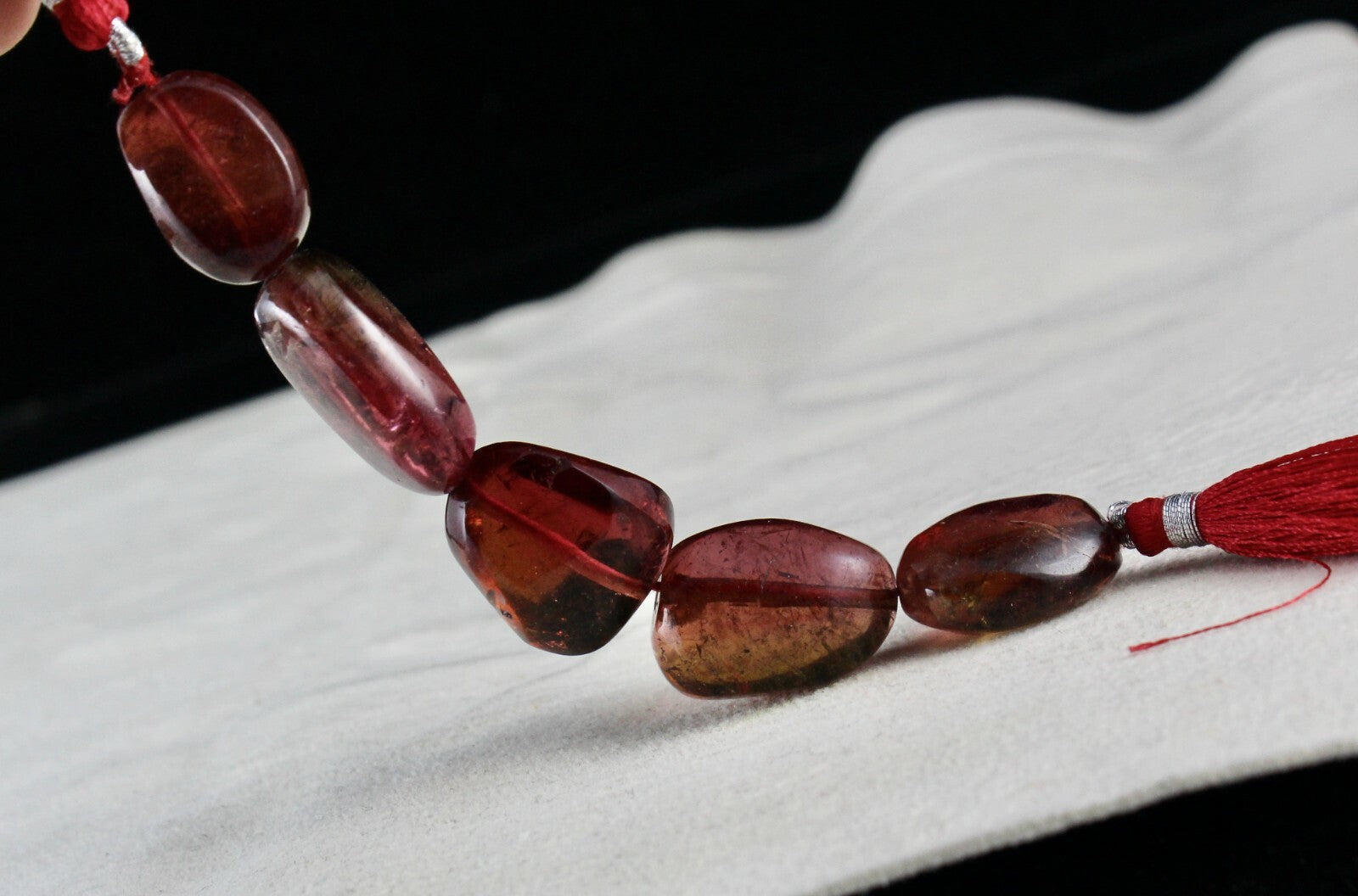 Certified Natural Multi Pink Tourmaline Beads 5 Pcs 167.70 Cts Drilled Gemstone