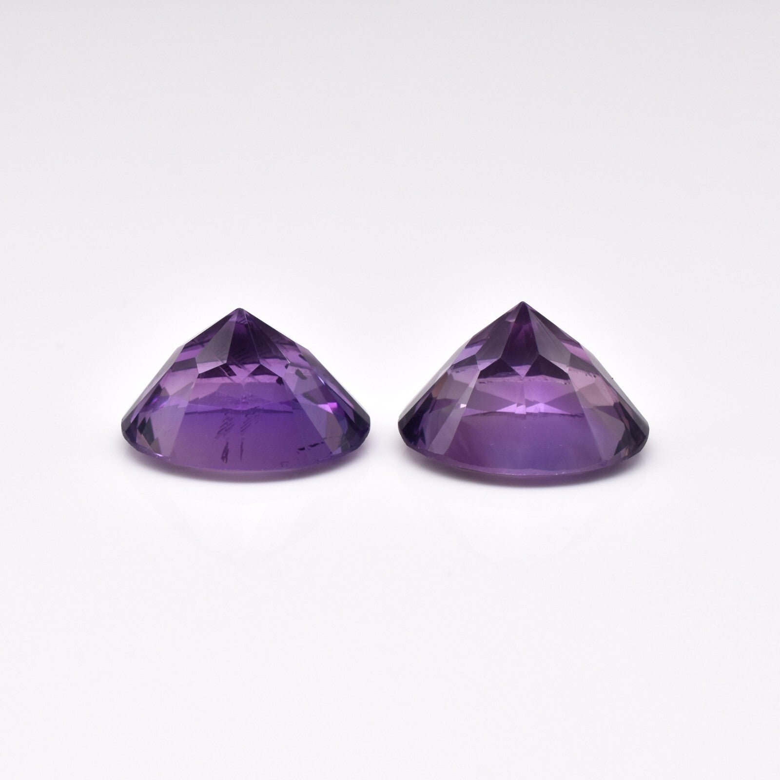 Certified Big Natural Amethyst Oval Cut Gemstone Pair 23x18mm 54.91ct Earrings
