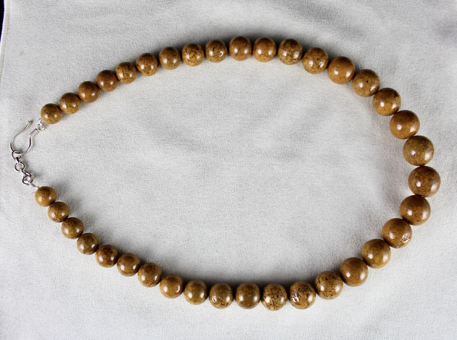 Natural Yellow Jade Round Beaded Necklace Big Gemstone String 911ct For Wedding