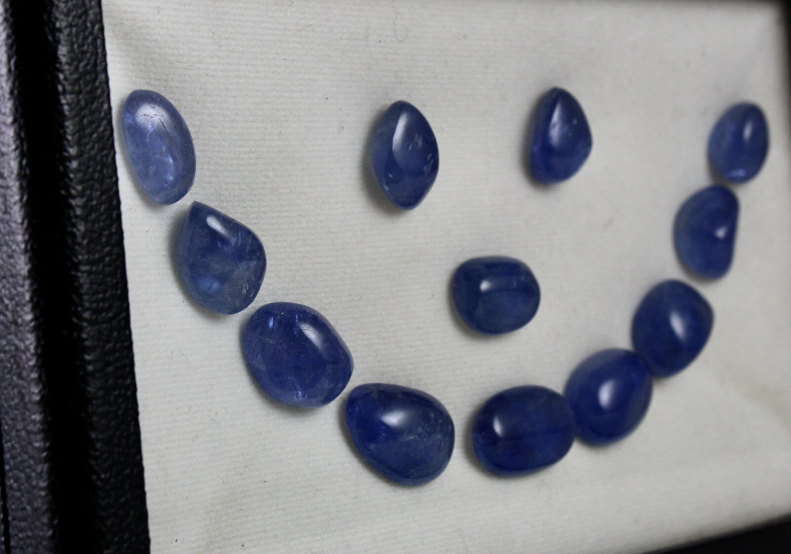 Certified Natural Blue Sapphire Cabochon 156.87 Ct Gemstone Set 12 Pc