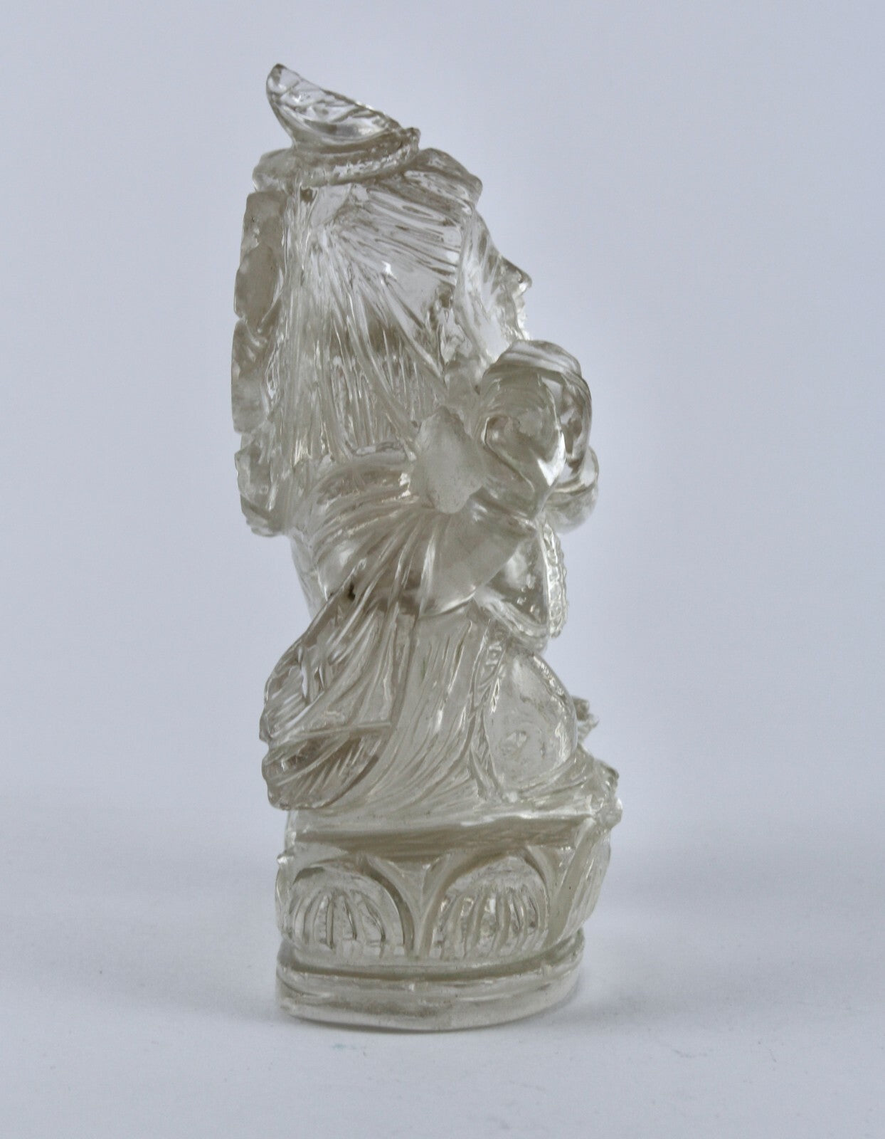 Smoky Quartz 1605ct Lord Krishna Gemstone Spiritual Decor Statue