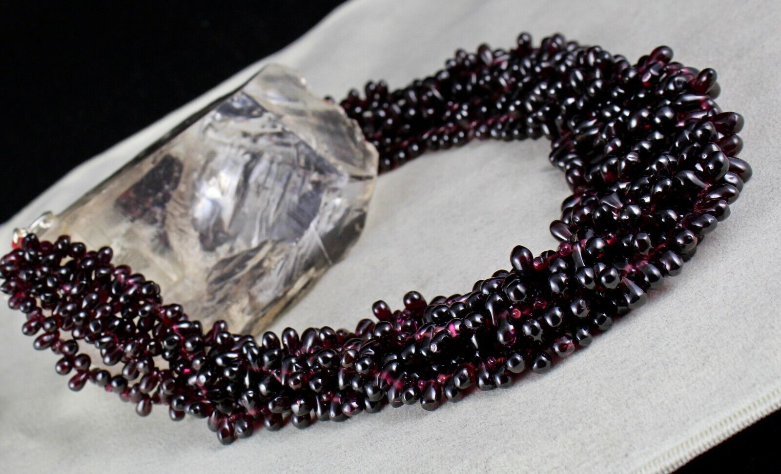 Natural Red Garnet Beads Tear Drop 5 L 1556 Ct Gemstone Fashion Necklace