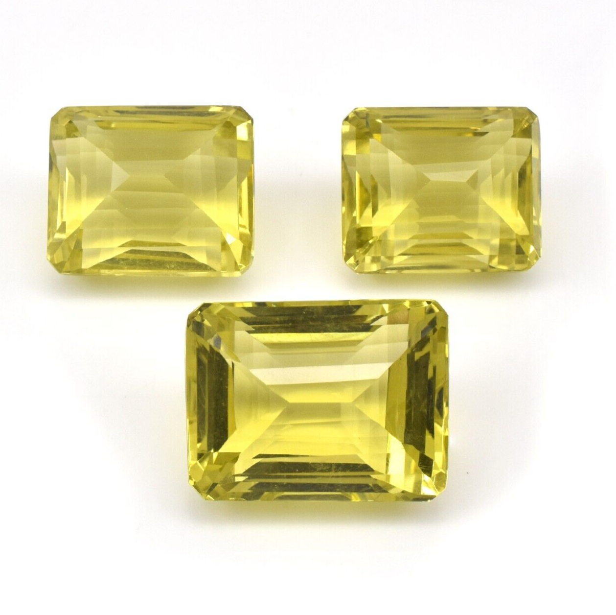 Natural Green Gold Lemon Quartz 78.75 Ct Octagon Earring Pendant