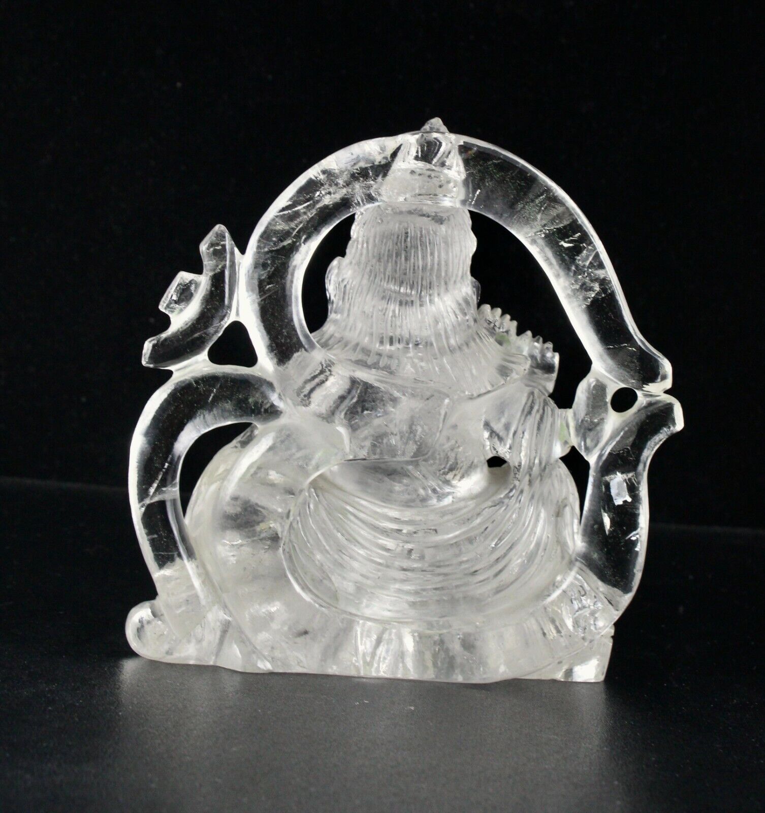 SPIRITUAL NATURAL ROCK CRYSTAL QUARTZ LORD KRISHNA 3965 CTS GEMSTONE STATUE