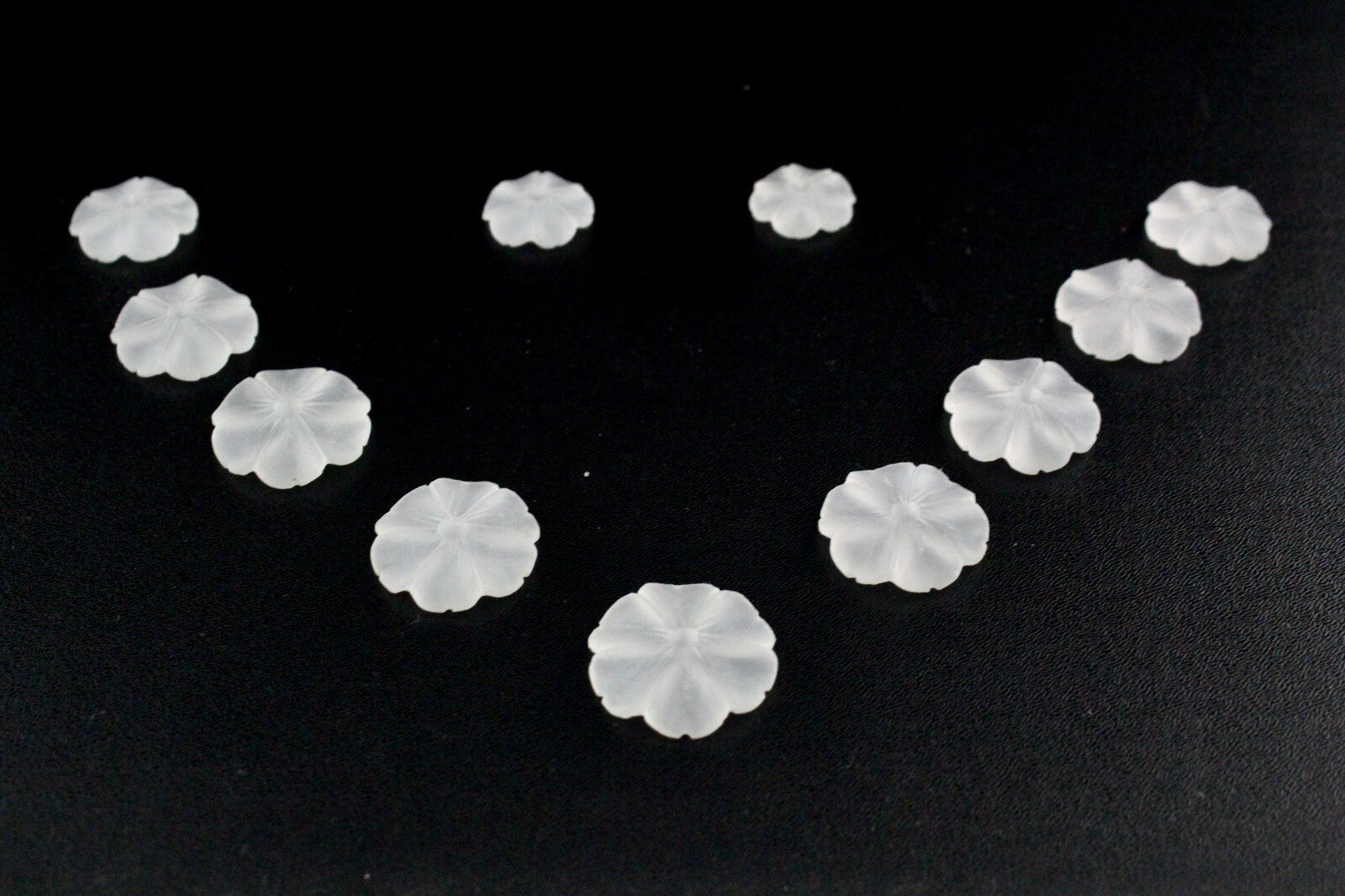 Natural Rock Crystal Quartz Flower Carved Gemstone Set 11 Pcs 137 Cts Designing