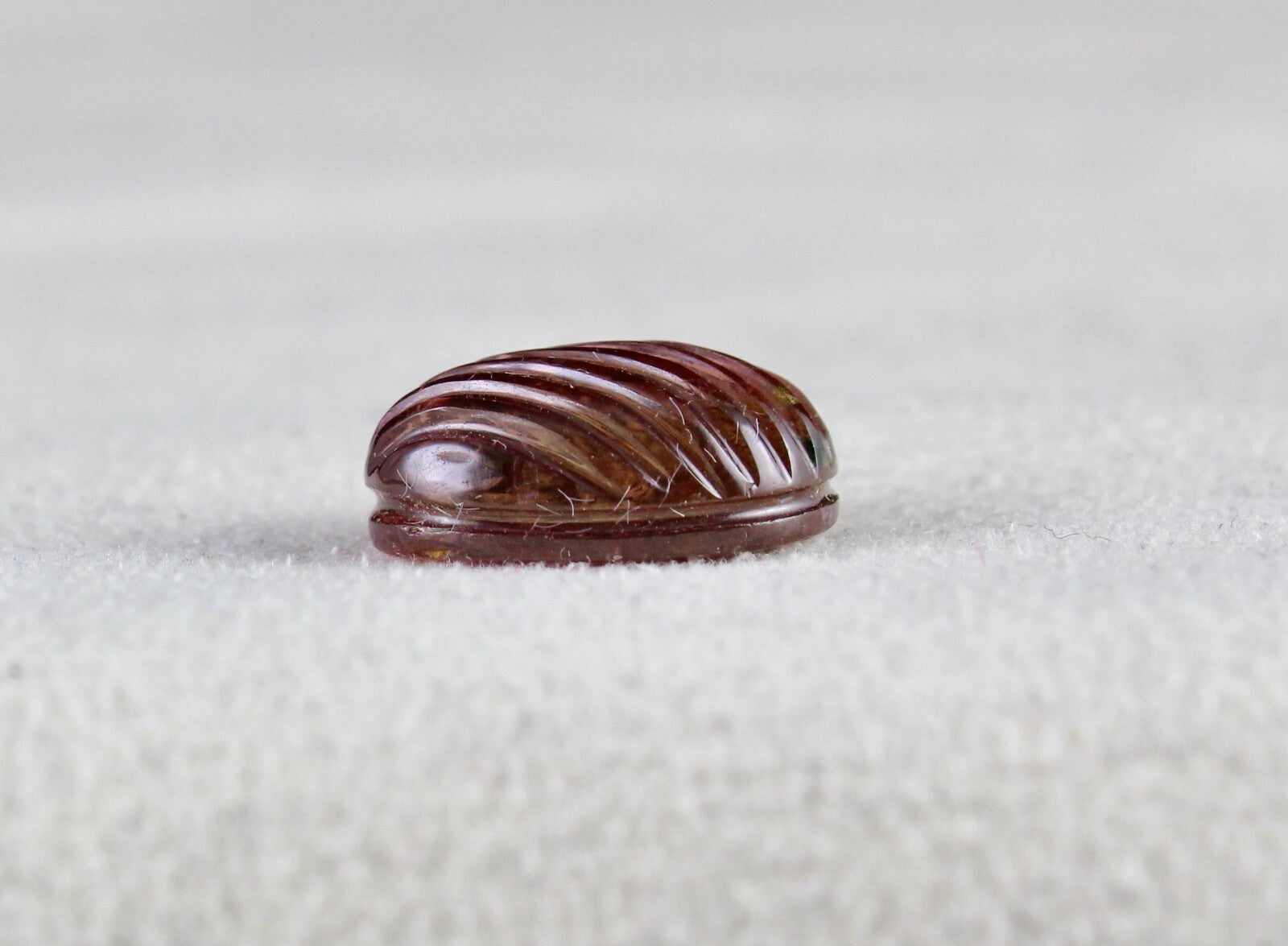 Natural Pink Tourmaline Carved Oval Cabochon 14x11mm 8.60ct Gemstone Ring