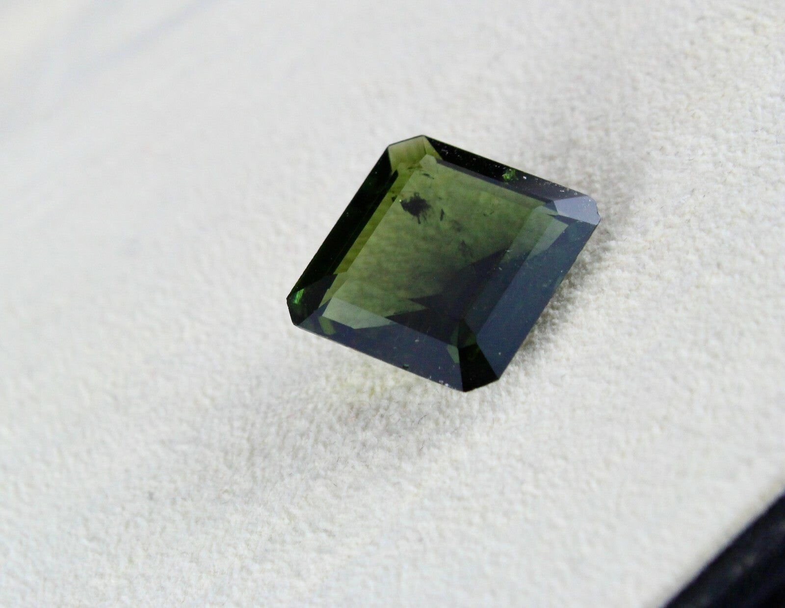 Certified Natural Green Tourmaline Square Cut Gem 15.29 Ct For Ring Or Pendant