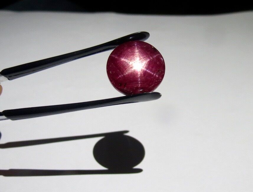 NATURAL 6 LINE STAR RUBY OVAL CABOCHON 21.35 CTS GEMSTONE FOR RING PENDANT