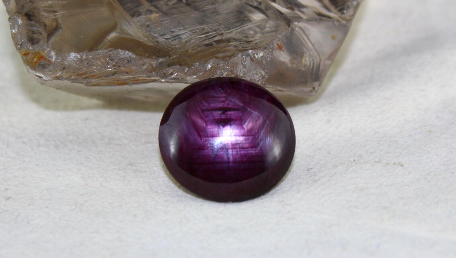 24MM NATURAL STAR RUBY OVAL CABOCHON 55.81 CTS BIG GEMSTONE FOR RING PENDANT