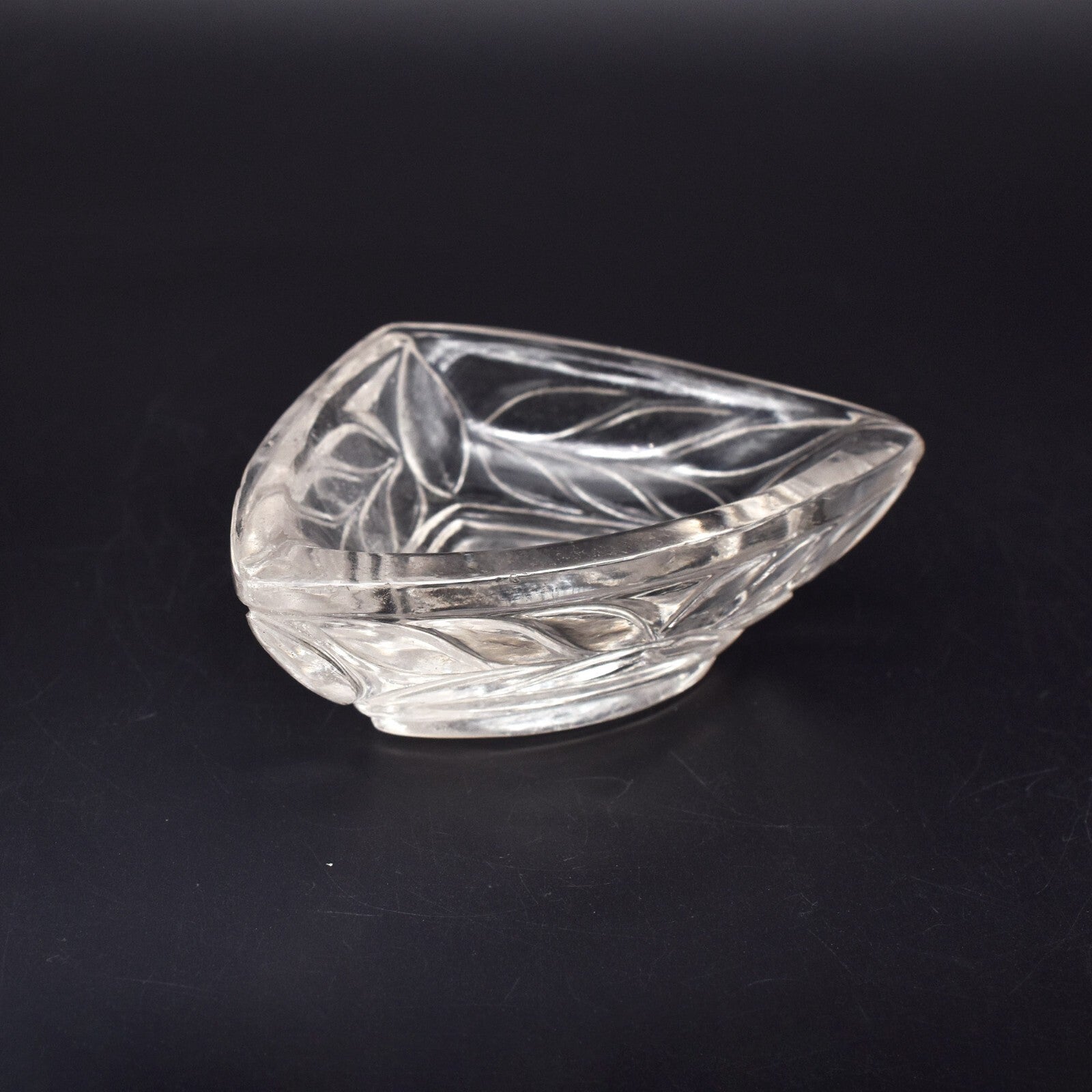 Antique Natural Rock Crystal Quartz 465 Ct Triangle Gemstone Bowl Decor