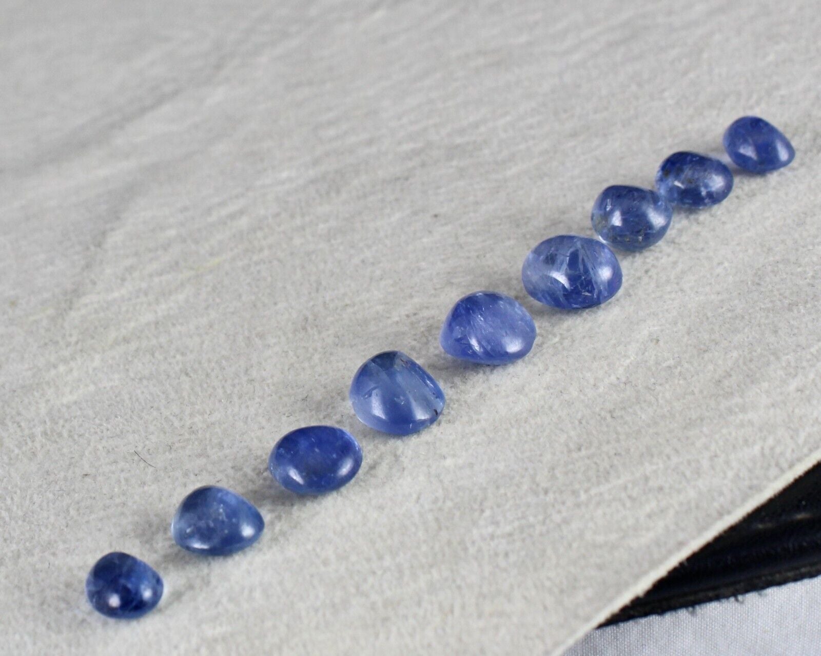 NATURAL BURMESE BLUE SAPPHIRE 9 PCS 31.69 CT OVAL LOOSE CABOCHON STONE BRACELET