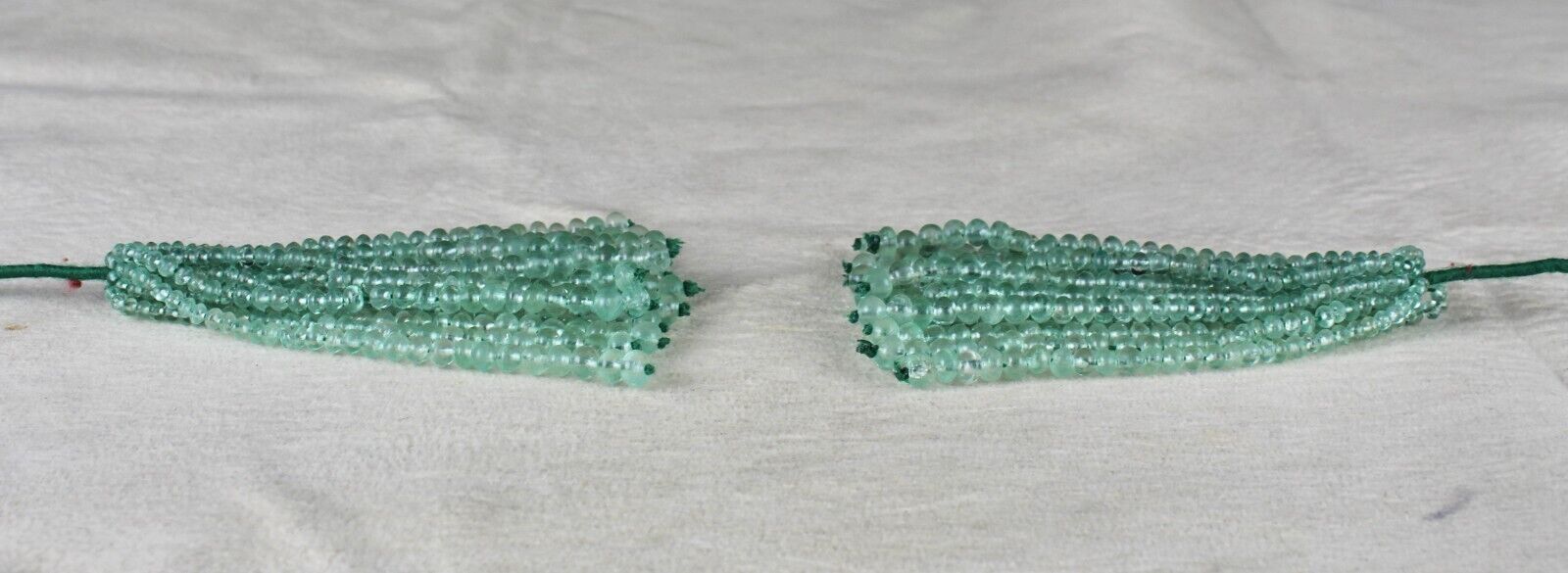 COLOMBIAN NATURAL CERTIFIED EMERALD ROUND BEADS TASSEL 157 CTS GEMSTONE EARRING