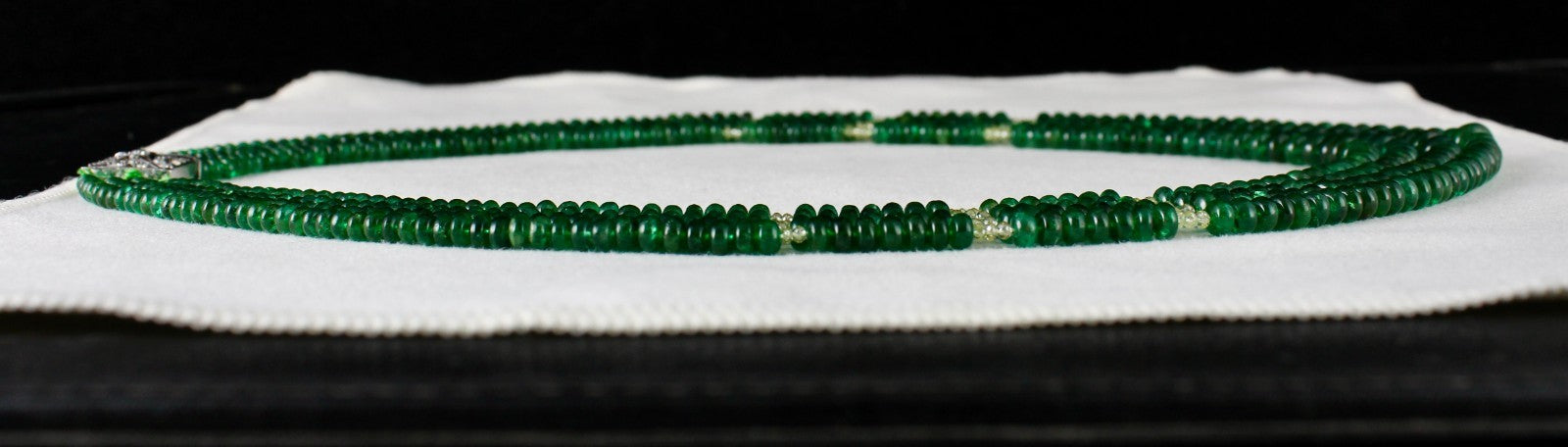 Certified Natural Emerald Diamond Beads Important Necklace 375 Ct Fine Gemstone