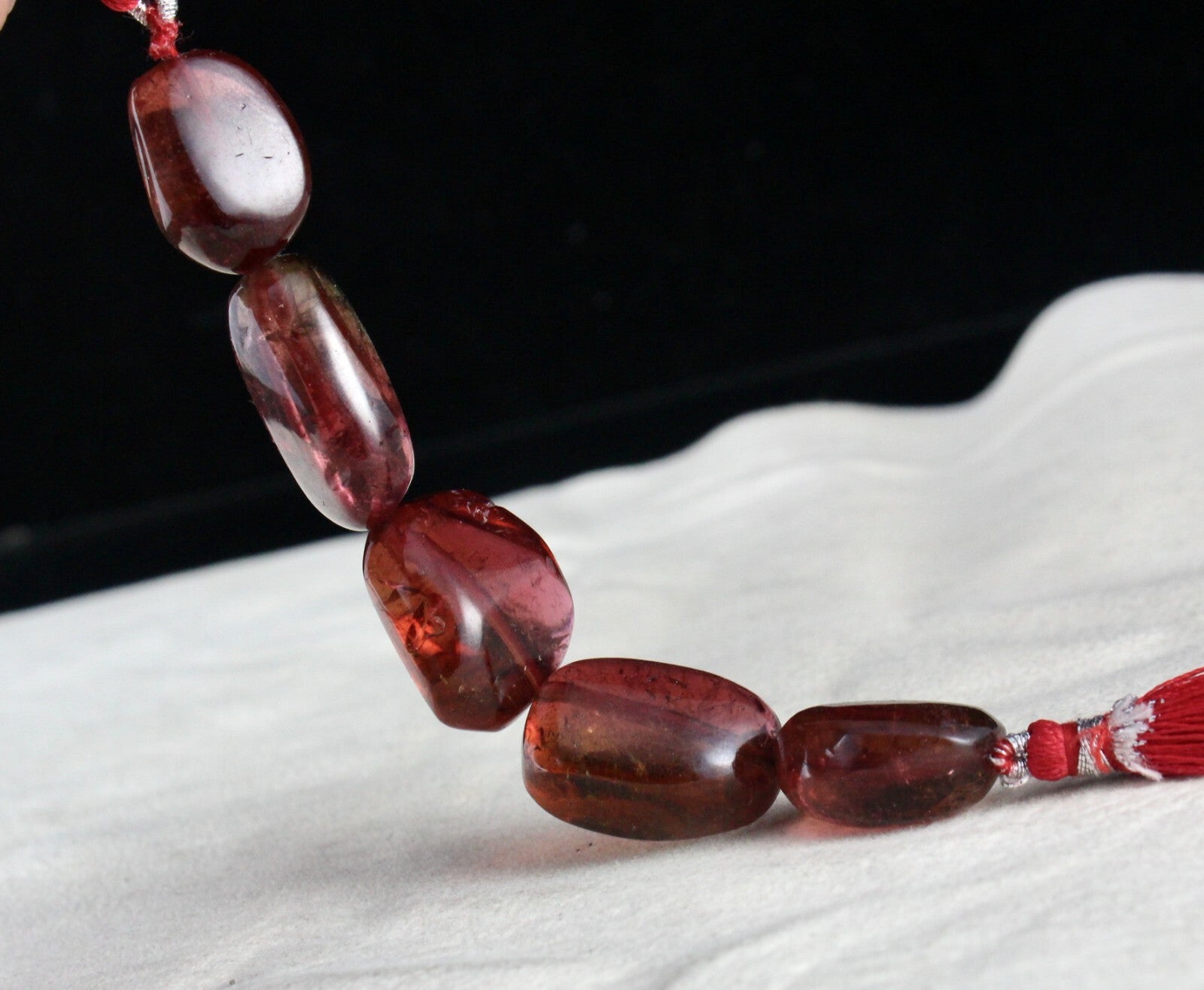 Certified Natural Multi Pink Tourmaline Beads 5 Pcs 167.70 Cts Drilled Gemstone