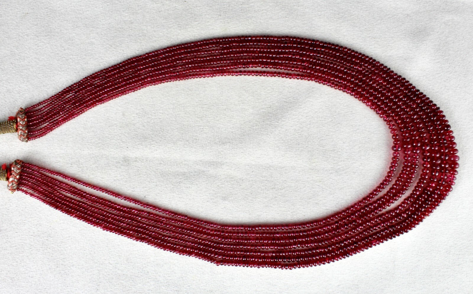 Certified Natural Spinel 330 Ct Red Gemstone Round Beads Necklace For Women