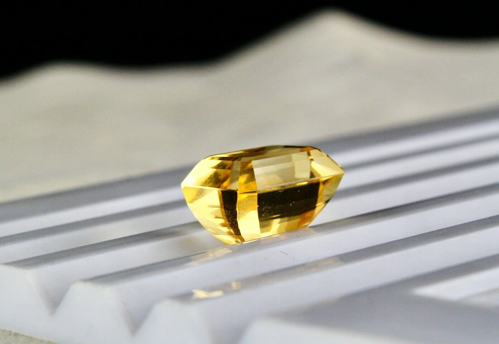 NATURAL YELLOW CITRINE RECTANGLE CUT 16X12 MM 15.97 CTS GEMSTONE PENDANT RING