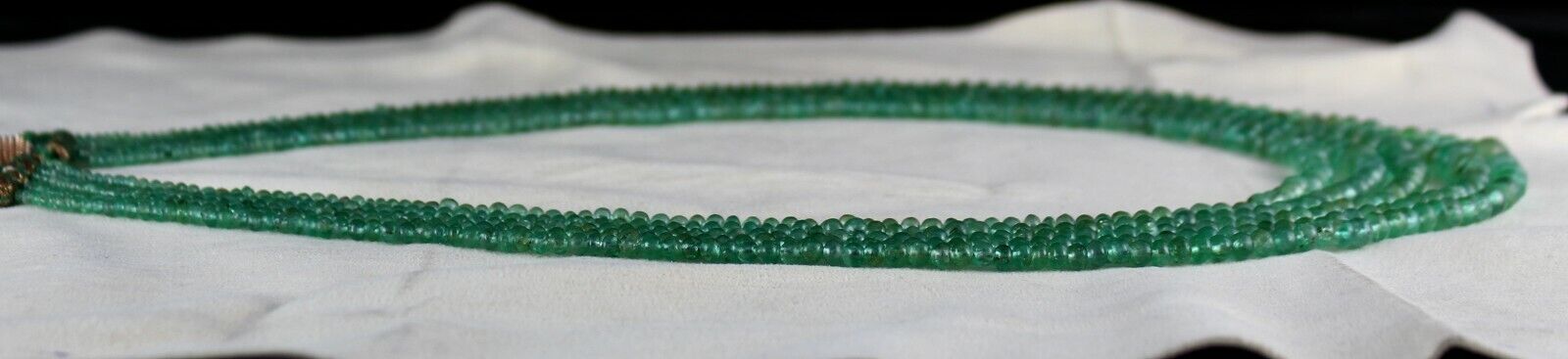 ANTIQUE COLOMBIAN EMERALD BEADS ROUND 5 L 354 CARATS GEMSTONE IMPORTANT NECKLACE