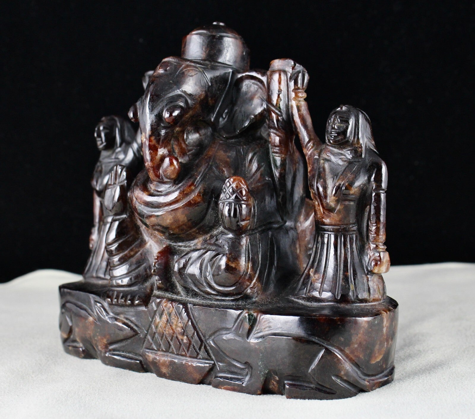 Certified Natural Hessonite Gomed 7275 Ct Lord Ganesha Gemstone Statue Decor