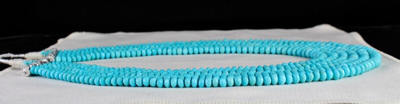 Natural Real Turquoise Necklace Beads Round 6 L 634 Ct Blue Vintage Gemstone