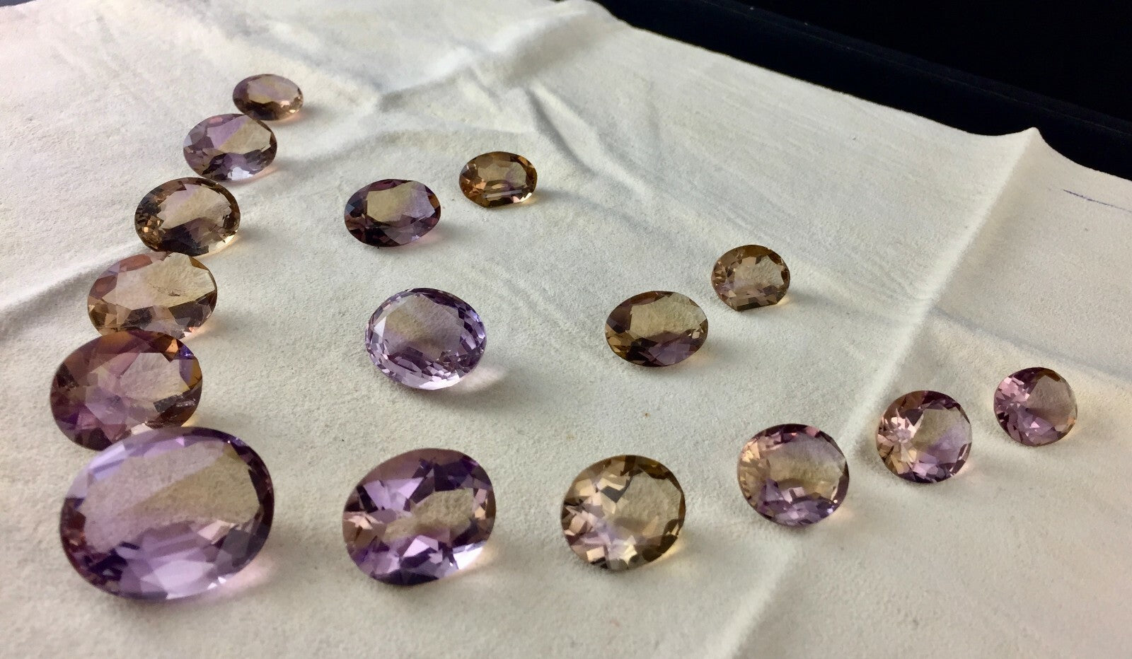 Certified Natural Ametrine Oval Cut Gemstone Set 16 Pcs 317 Ct Earrings Ring