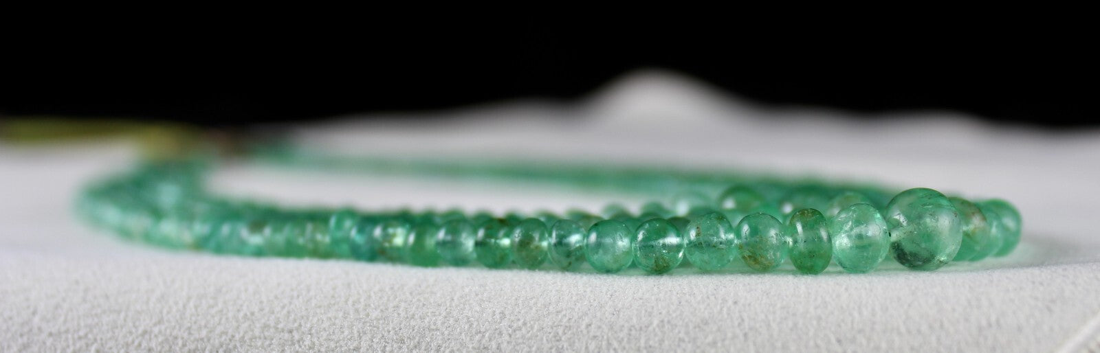 Certified Antique Colombian Emerald 315 Ct Beads Round Gemstone Necklace