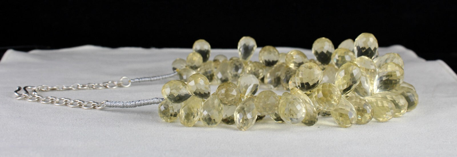 Certified Natural Lemon Quartz Tear Drops 1114 Ct Gemstone Party Necklace