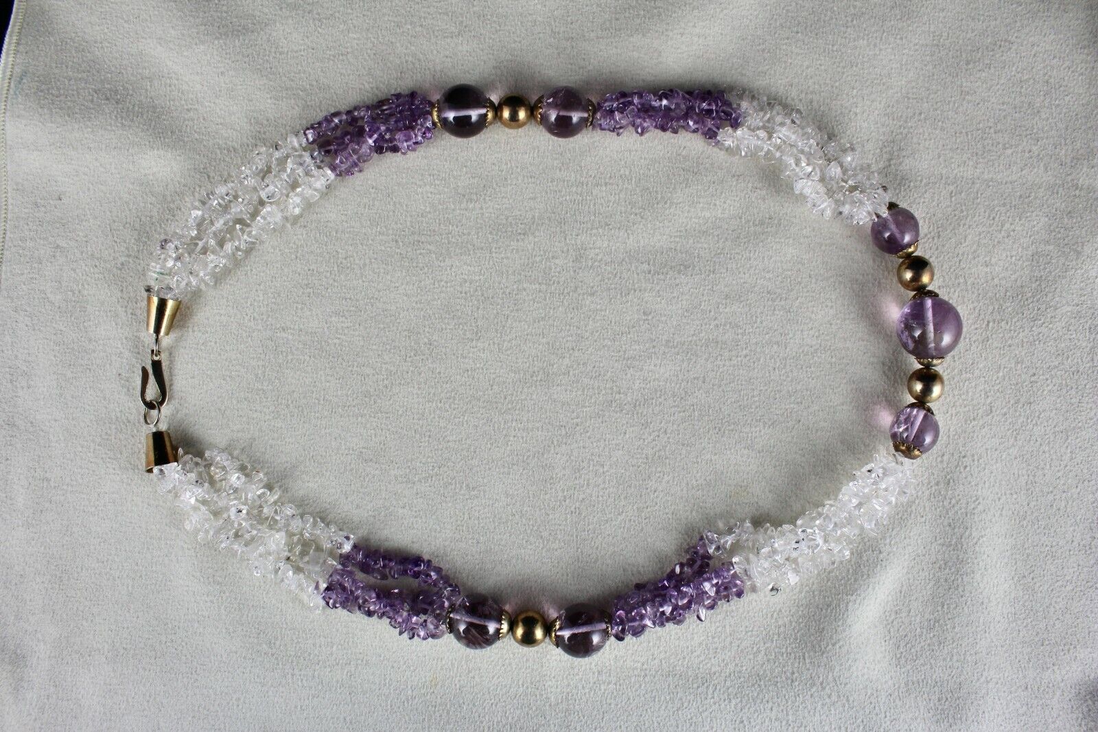 Natural Amethyst Crystal Quartz Fancy 364 Carats Uncut Designer Fashion Necklace