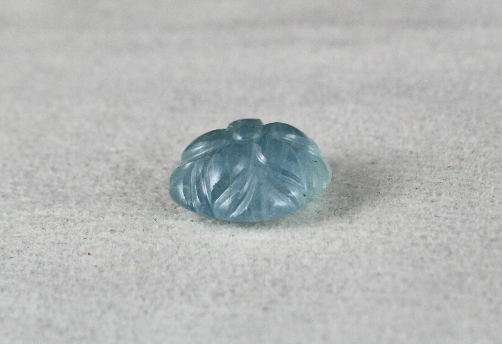 NATURAL BLUE AQUAMARINE CARVED FANCY 15.18 CARATS GEMSTONE FOR PENDANT RING