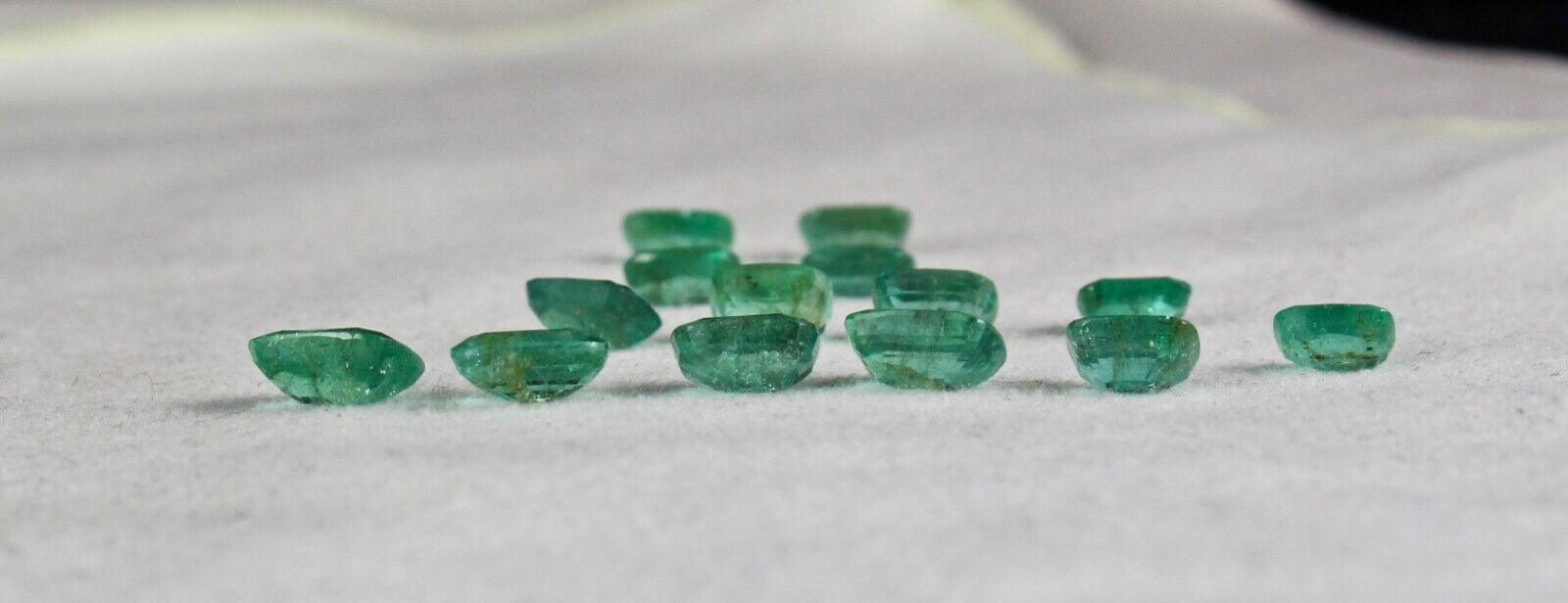 Certified Natural Emerald Cushion Cut 14 Pc 13.13 Ct Loose Gemstone Design Set