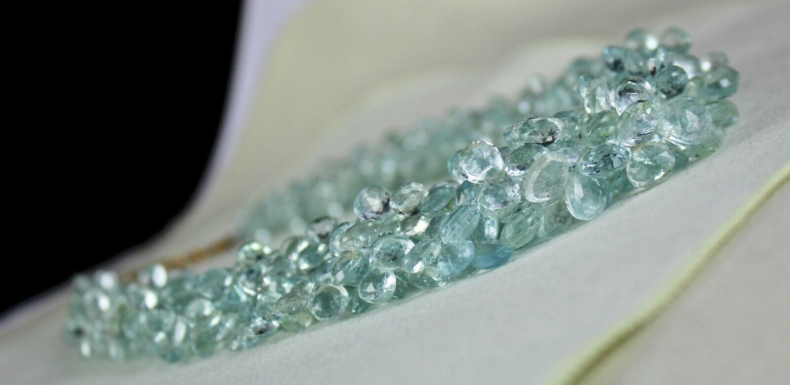 TOP NATURAL AQUAMARINE TEAR DROPS 609 CTS GEMSTONE SILVER STATEMENT NECKLACE