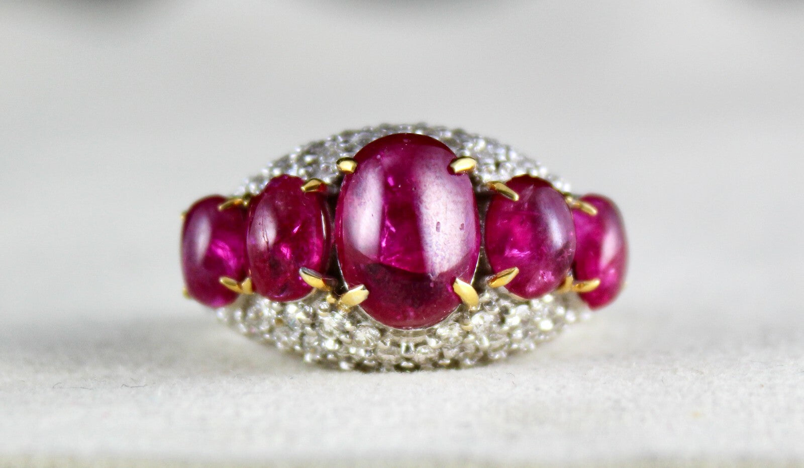 Certified Natural Ruby Diamond 18k Gold Ring 10ct Untreated Burma Gemstone
