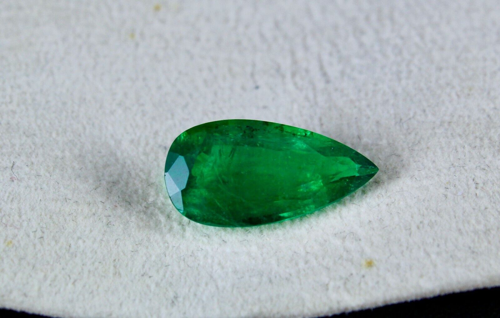 Gtl Certified Natural Zambian Emerald Pear 5.76 Cts Loose Gemstone Ring Pendant