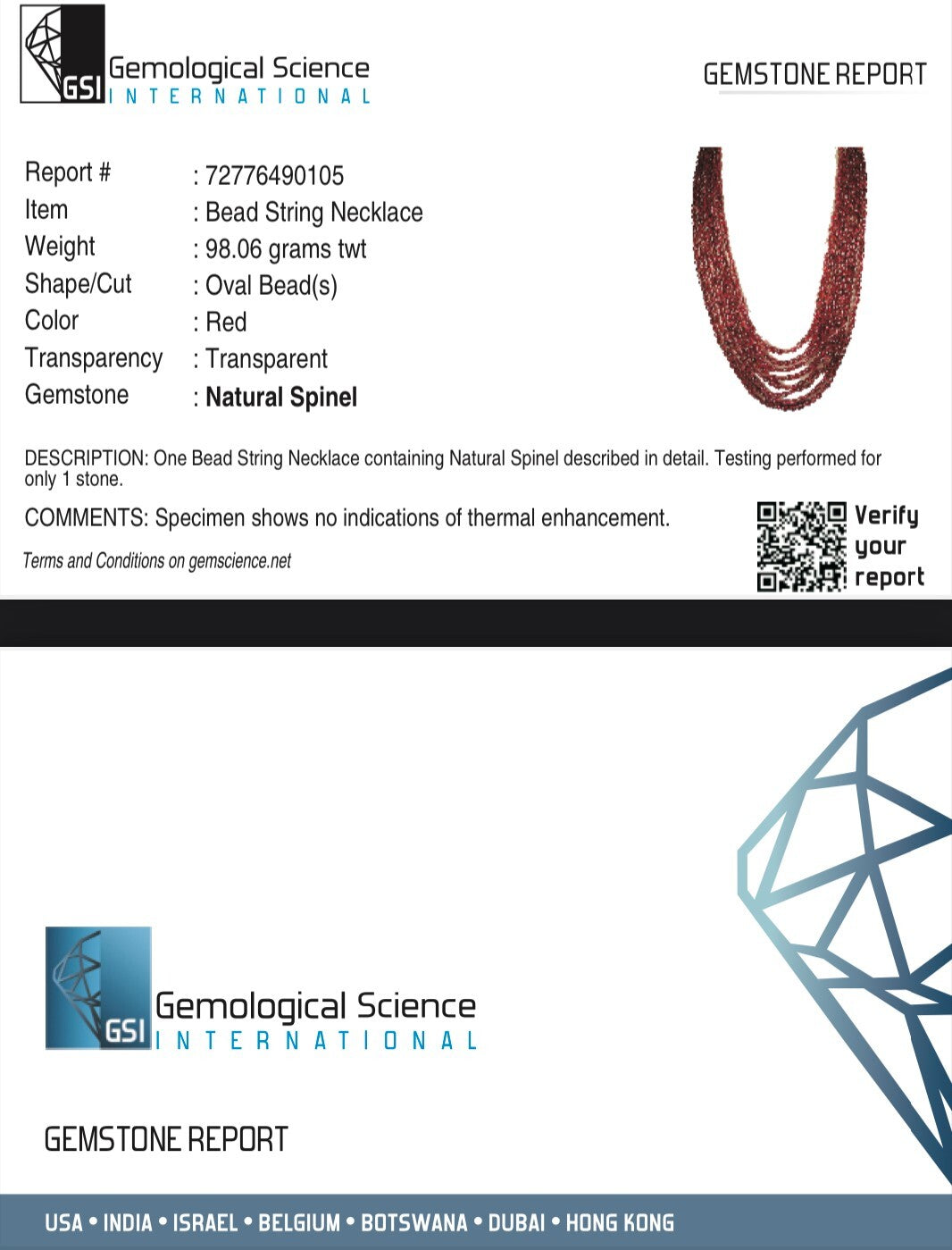 Certified Natural Red Spinel Beads 488 Ct 8 L Necklace Gemstone For Women
