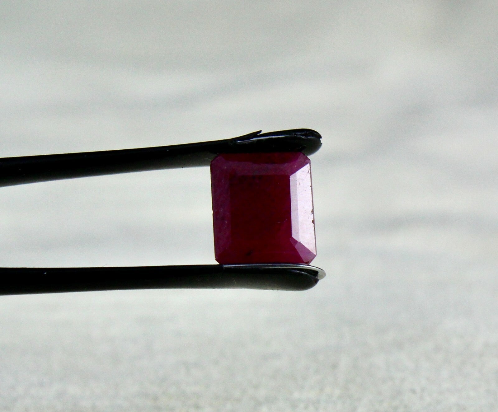 Natural Red Untreated Ruby 5.17 Ct Octagon Cut Gemstone Ring Pendant