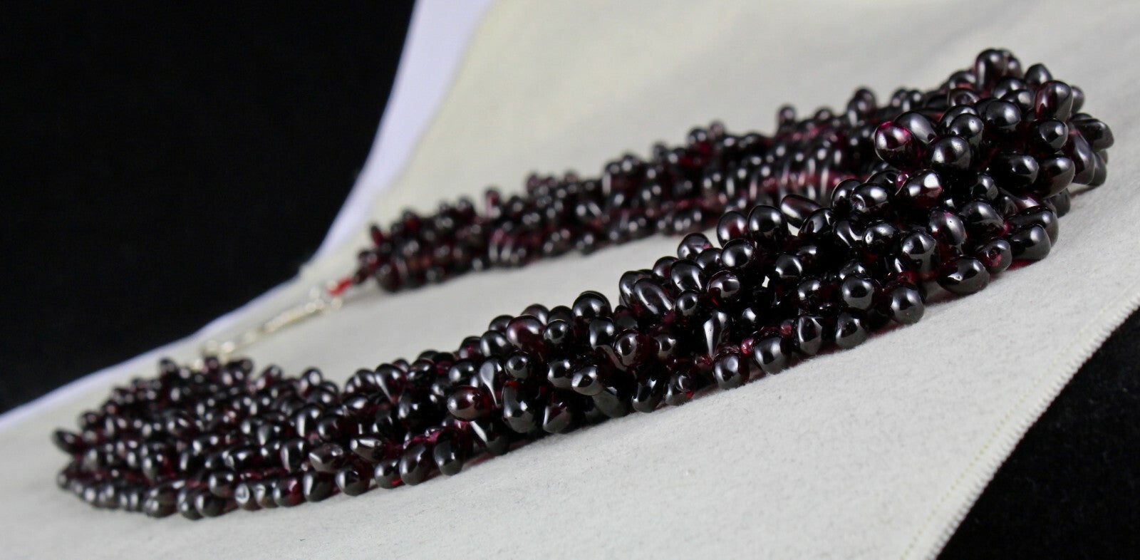 Natural Red Garnet Tear Drop Beads Necklace 5 L 1556 Ct Fashion Gemstone
