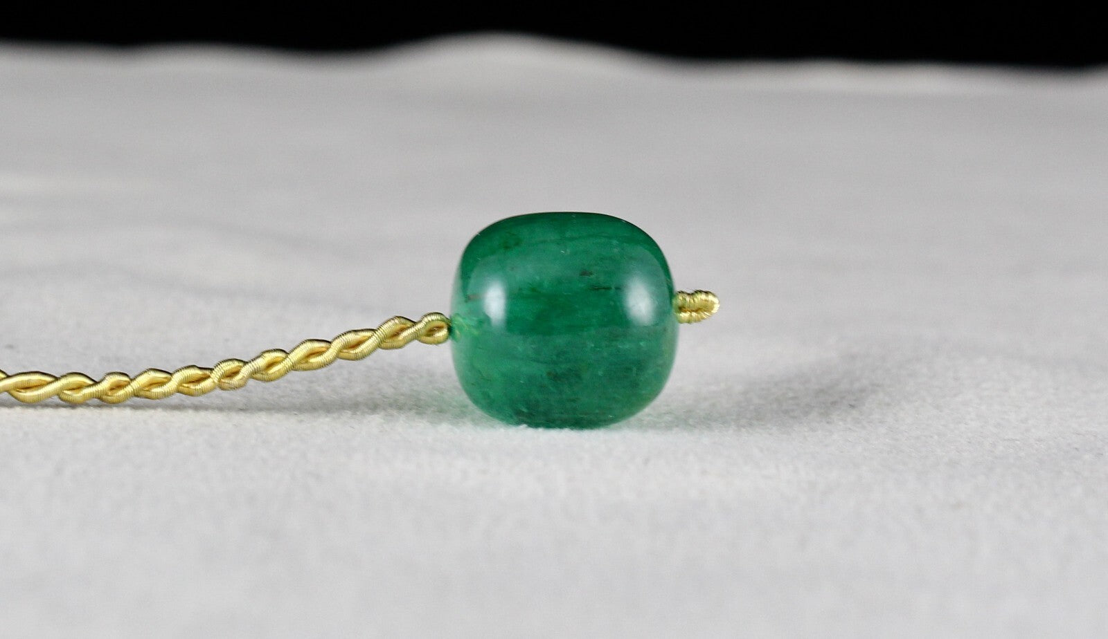 Certified Top Natural Zambian Emerald Bead 23.75 Carats Gemstone Pendant Design