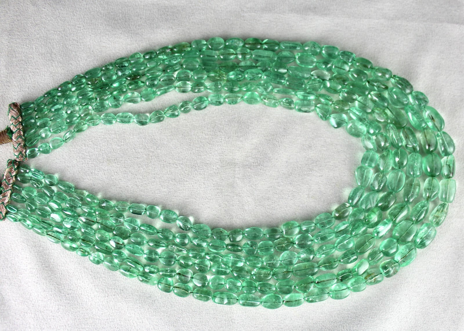 Certified Natural Colombian Emerald Beads 1148ct Necklace For Women