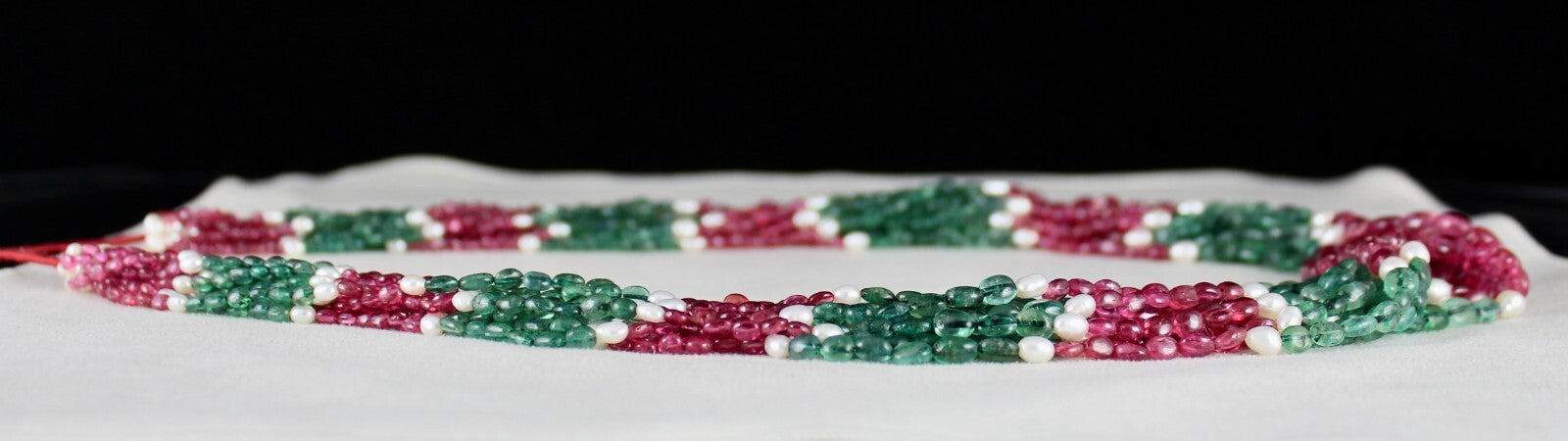 Certified Natural Emerald 690 Ct Spinel Pearl Long Beads Necklace