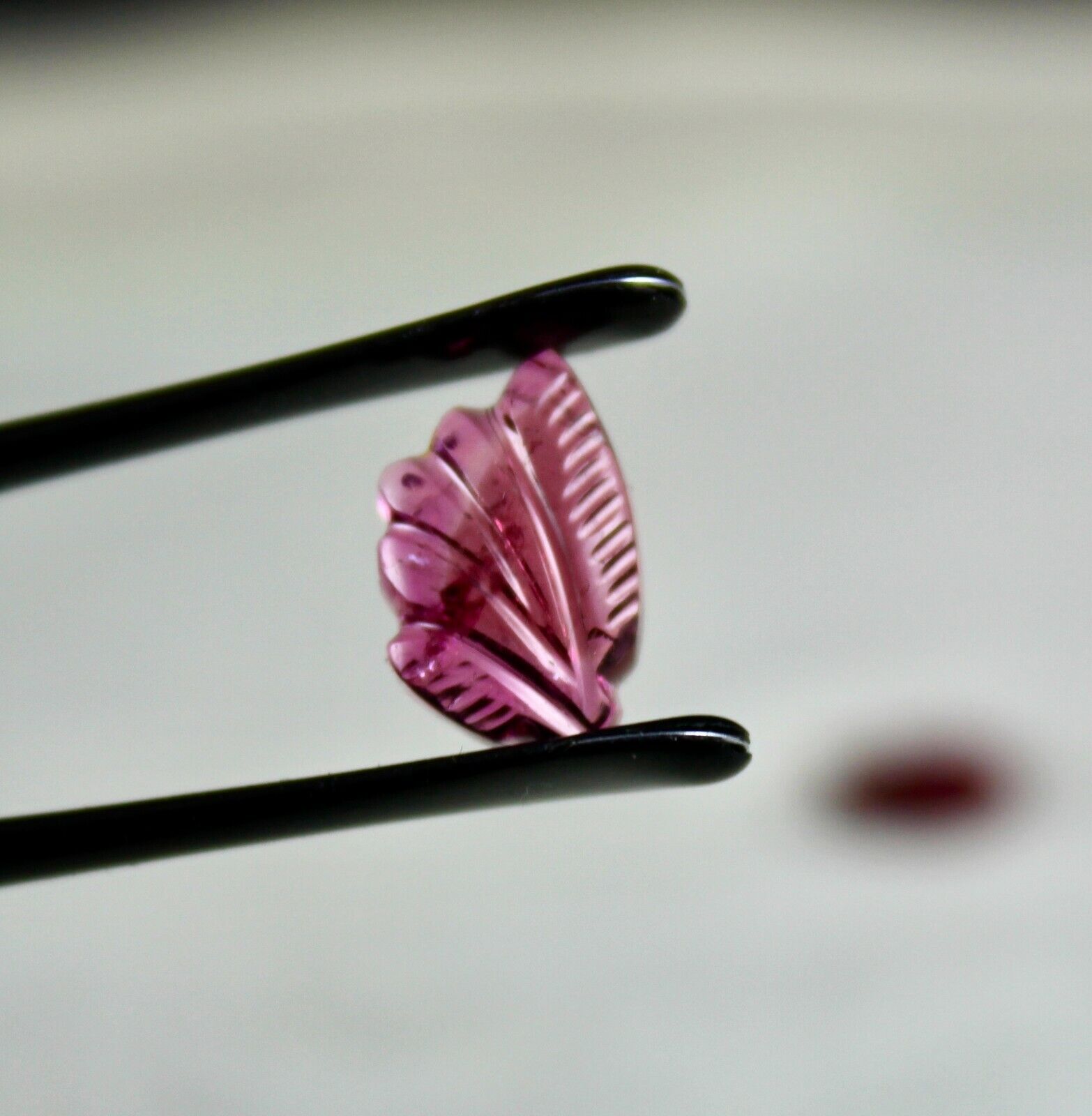 FINE NATURAL MULTI PINK TOURMALINE CARVED 4 PCS 15 CARATS GEMSTONE FOR EARRING