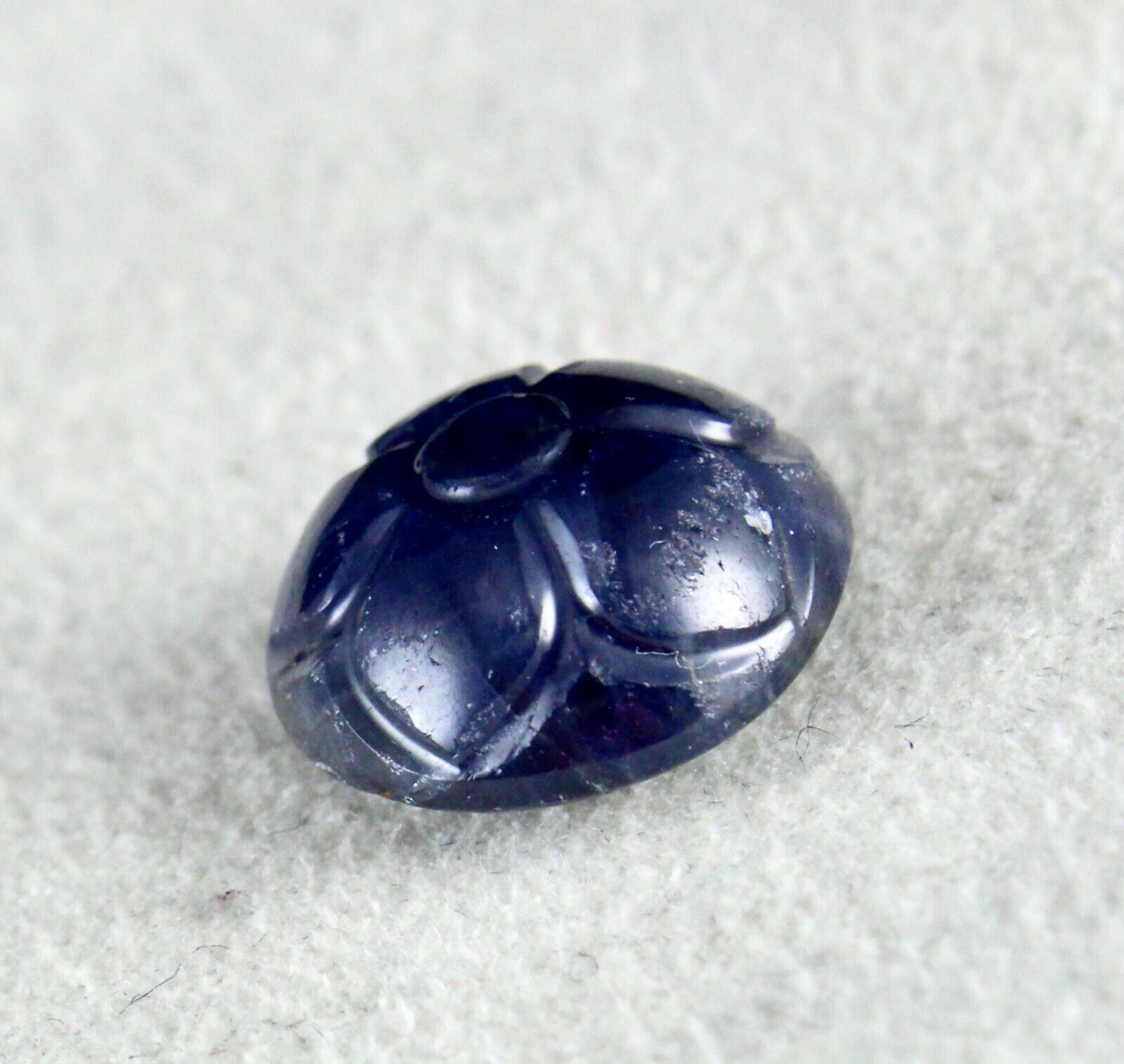 NATURAL UNHEAT BURMA BLUE SAPPHIRE CARVED ROUND 15.60 CTS GEMSTONE RING PENDANT