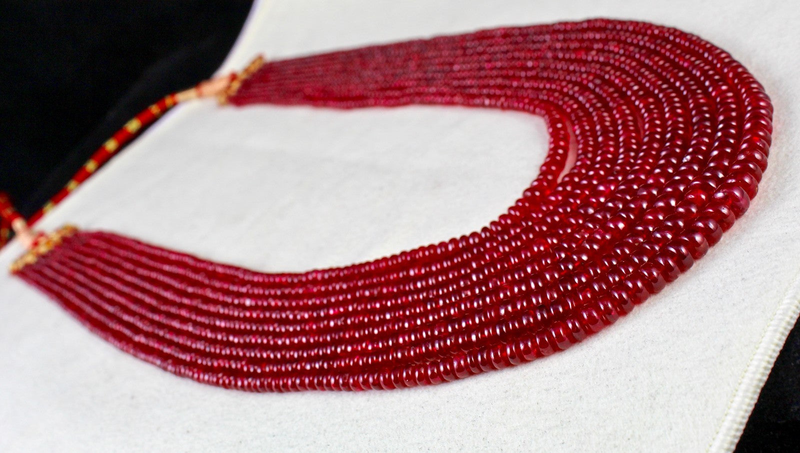 Certified Spinel Beads Necklace 9 L 732 Ct Natural Gemstone Important For Women