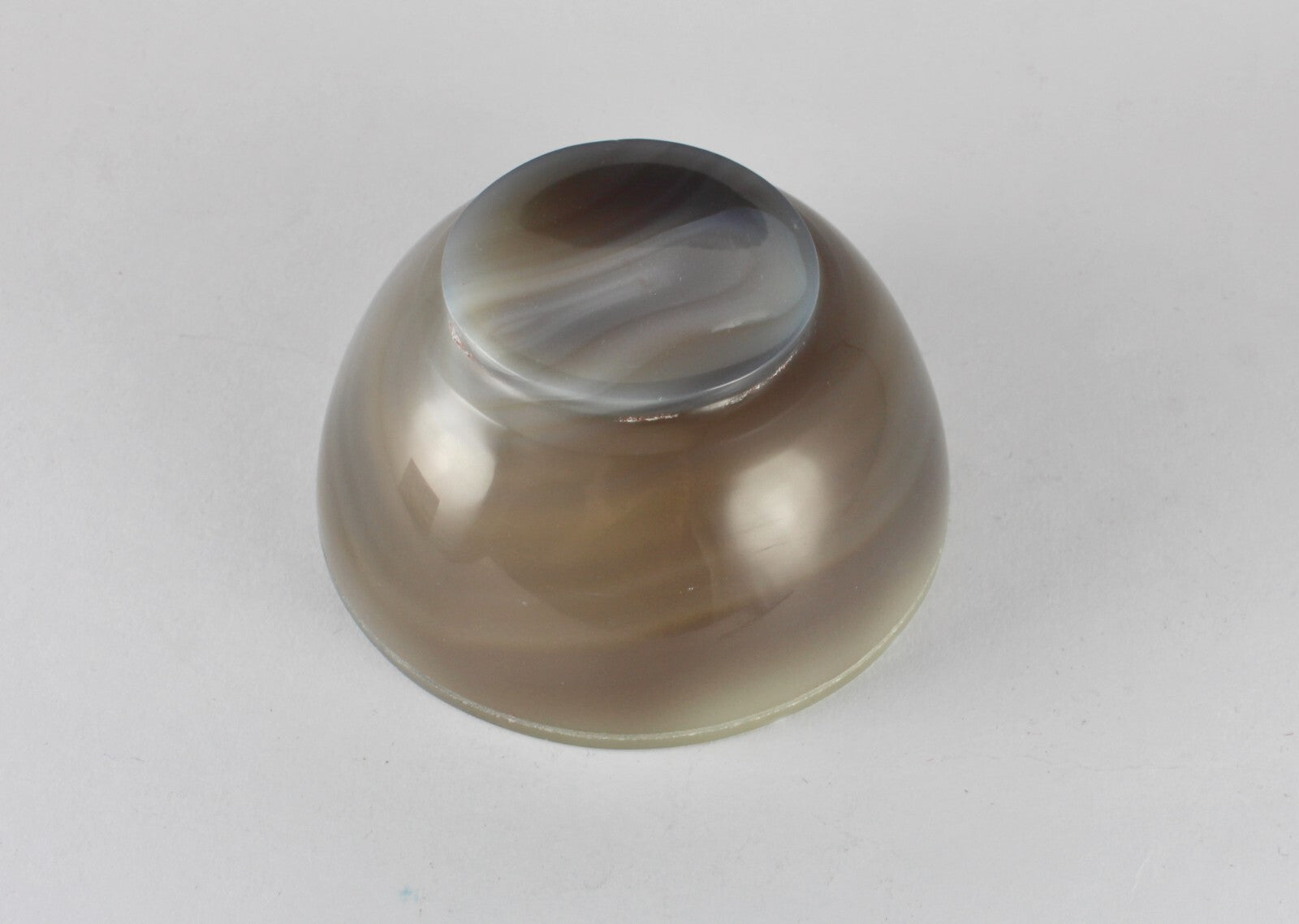 Natural Chalcedony Bowl 960ct Home Decor Hand Crafted Carved Round Designer